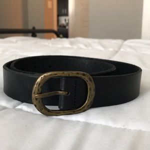 Free People Black Leather Belt